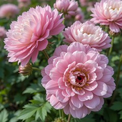 Fototapeta premium Pink and white ranunculus flowers