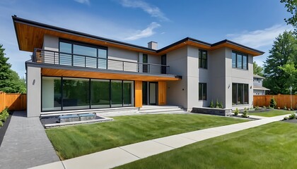 Fototapeta premium Real Estate Close-Up Emphasizing Home's Sleek Design