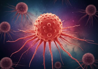 Cancer cells with tentacles biology abstract