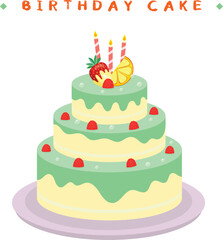 birthday cake with candles