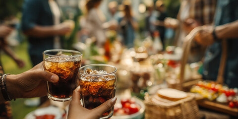 Cheers to good times! Refreshing drinks and festive gatherings in the garden, perfect for celebrations with friends and family.