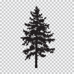 Silhouette of Pine Tree – Nature Vector Graphic