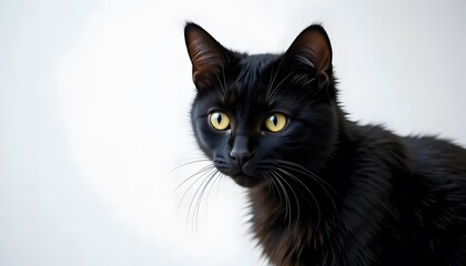 Portrait of a cat on white background