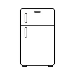 Modern Fridge Outline Vector