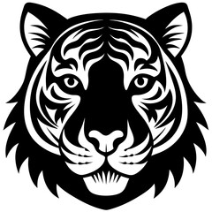 tiger head vector isolated on white background