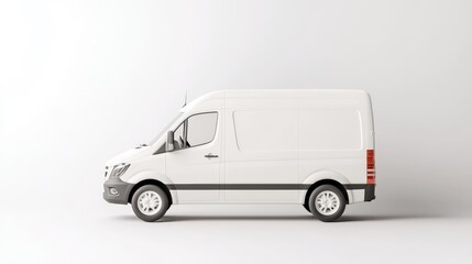 White van, side profile, blank space