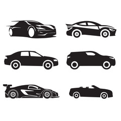 set of cars, car types set. vector illustration.