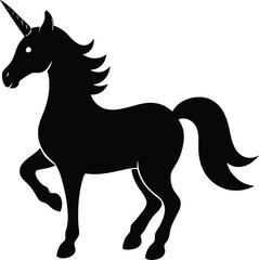 black horse vector illustration