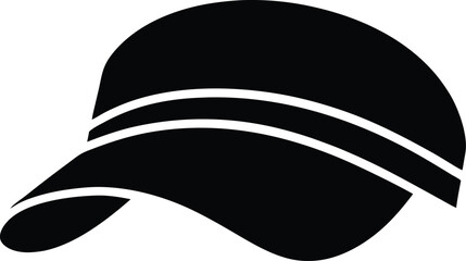 black and white illustration of a cap