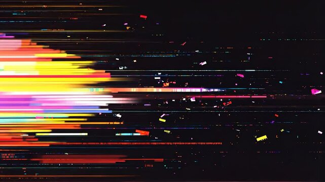 Abstract colorful vector illustration design featuring bright rainbow waves of light and motion