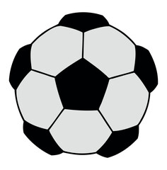Fototapeta premium Soccer ball illustration in black and white style 