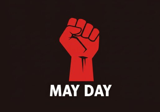 Red fist may day image