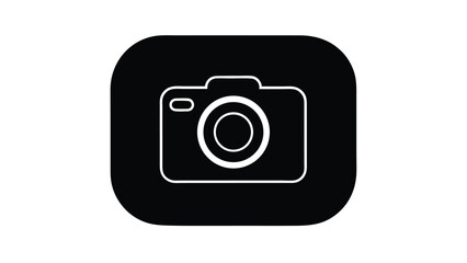 Rounded Camera Icon Vector Illustration Flat Minimal