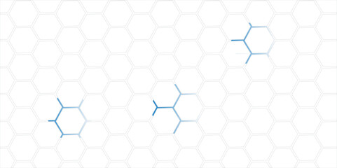 Abstract Blue Hexagonal Pattern with Geometric Design and Honeycomb Texture