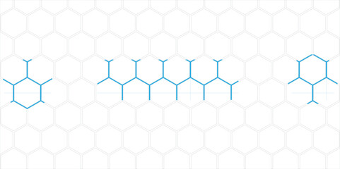 Abstract blue geometric background with hexagon pattern and honeycomb texture