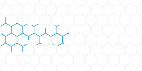 Naklejka premium Abstract blue hexagonal honeycomb pattern with geometric design and 3D texture
