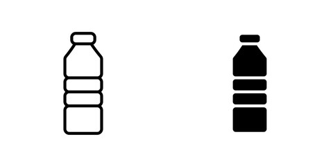 Bottle icon vector solid logo illustration. Flat and line style for graphic design, Website