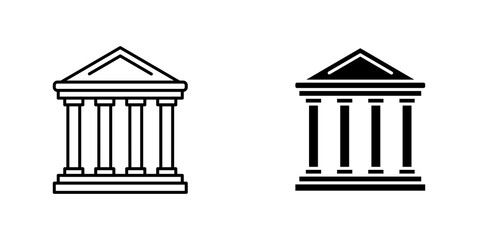 Court icon vector solid logo illustration. Flat and line style for graphic design, Website