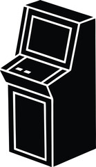 vector illustration of a black and white box