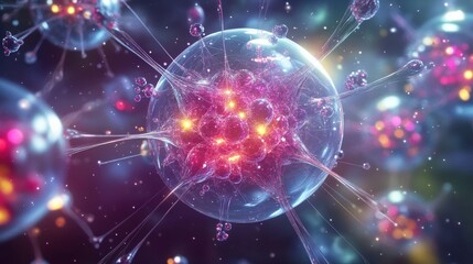 Microscopic Cellular Structure Visualization