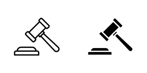 Law icon vector solid logo illustration. Flat and line style for graphic design, Website