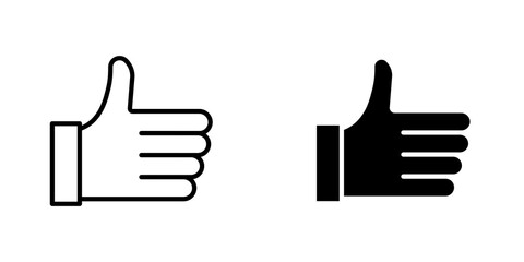 Like icon vector solid logo illustration. Flat and line style for graphic design, Website