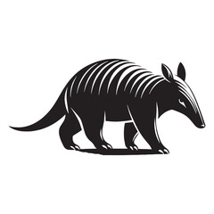 Creative aardvark silhouette vector for use in scalable logos and branding applications – aardvark silhouette – aardvark vector – aardvark illustration – silhouette of aardvark

