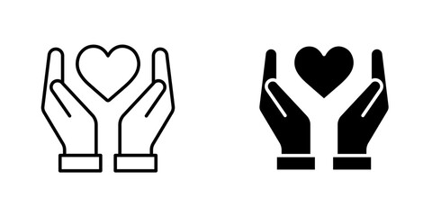 Philanthropy icon vector solid logo illustration. Flat and line style for graphic design, Website