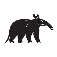 Clean aardvark silhouette vector perfect for modern branding, logos, and scalable projects – aardvark silhouette – aardvark vector – aardvark illustration – silhouette of aardvark

