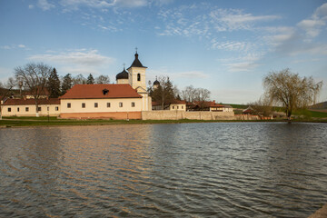 Obraz premium Beautiful rural landscape from the Republic of Moldova. Village life in spring.