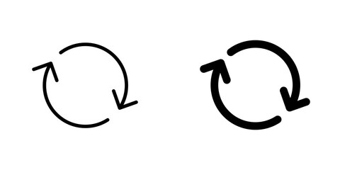 Repeat icon vector solid logo illustration. Flat and line style for graphic design, Website