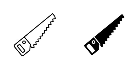 Fototapeta premium Saw icon vector solid logo illustration. Flat and line style for graphic design, Website