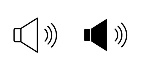 Speaker icon vector solid logo illustration. Flat and line style for graphic design, Website
