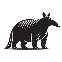 Bold aardvark silhouette vector perfect for modern logos and branding projects – aardvark silhouette – aardvark vector – aardvark illustration – silhouette of aardvark

