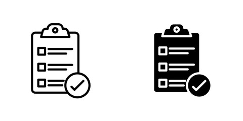 Survey icon vector solid logo illustration. Flat and line style for graphic design, Website