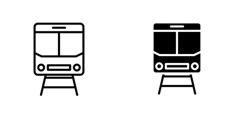 Train icon vector solid logo illustration. Flat and line style for graphic design, Website