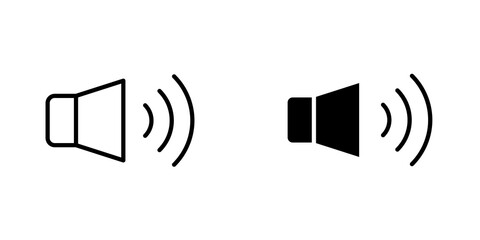 Volume icon vector solid logo illustration. Flat and line style for graphic design, Website