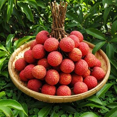 Lichis in a basket