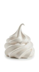 Fototapeta premium White Meringue Swirl on Clean Surface