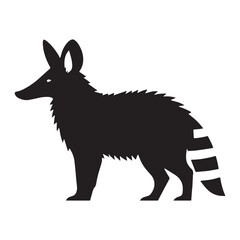 High-quality aardwolf silhouette vector with bold lines for modern logo design – aardwolf silhouette – aardwolf vector – aardwolf illustration – silhouette of aardwolf

