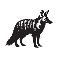 Creative aardwolf silhouette vector perfect for use in scalable branding and marketing – aardwolf silhouette – aardwolf vector – aardwolf illustration – silhouette of aardwolf

