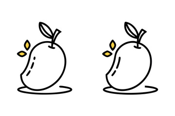 two ripe yellow mangoes showcasing tropical flavor 5.eps