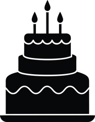 birthday cake vector illustration