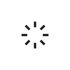 Minimal black loading spinner icon design Vector