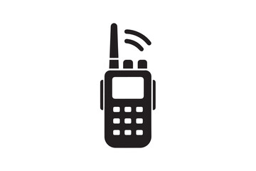 simple and unobtrusive Walkie talkie vector silhouette illustration isolated in white background