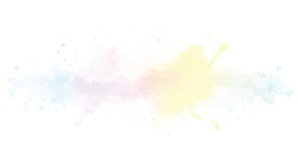 Obraz premium Hand drawn abstract soft pastel watercolor background. Smooth color watercolour painting soft textured on wet white paper background. Soft rainbow color background material