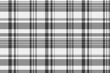 Serene plaid fabric pattern, no people background tartan check. Foot texture textile seamless vector in white and grey colors.