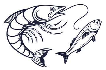 vector illustration of a fish