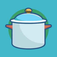 Cartoon Kitchen Pot Illustration For Cooking And Food Preparation Designs
