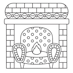 Comfy Patterns Coloring Pages for Adults and Kids, Bold and Easy Coloring Page, Simple and Big Designs, Line Art Victor Illustration, Black and White 